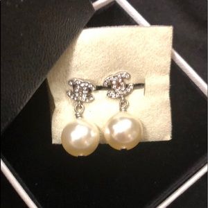 Authentic Chanel Pearl Drop Earrings